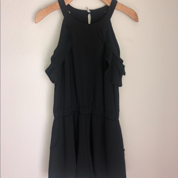 Peach Love California | Black Ruffle Romper | M - Picture 2 of 4